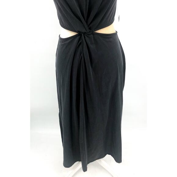 BEYOND YOGA Around The World Front Twist Dress Small Black Sleeveless NWT - Picture 7 of 10